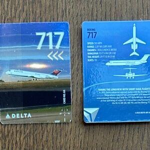 Delta Air Lines Trading Card 2025 Series Boeing 717 #68 Excellent Condition